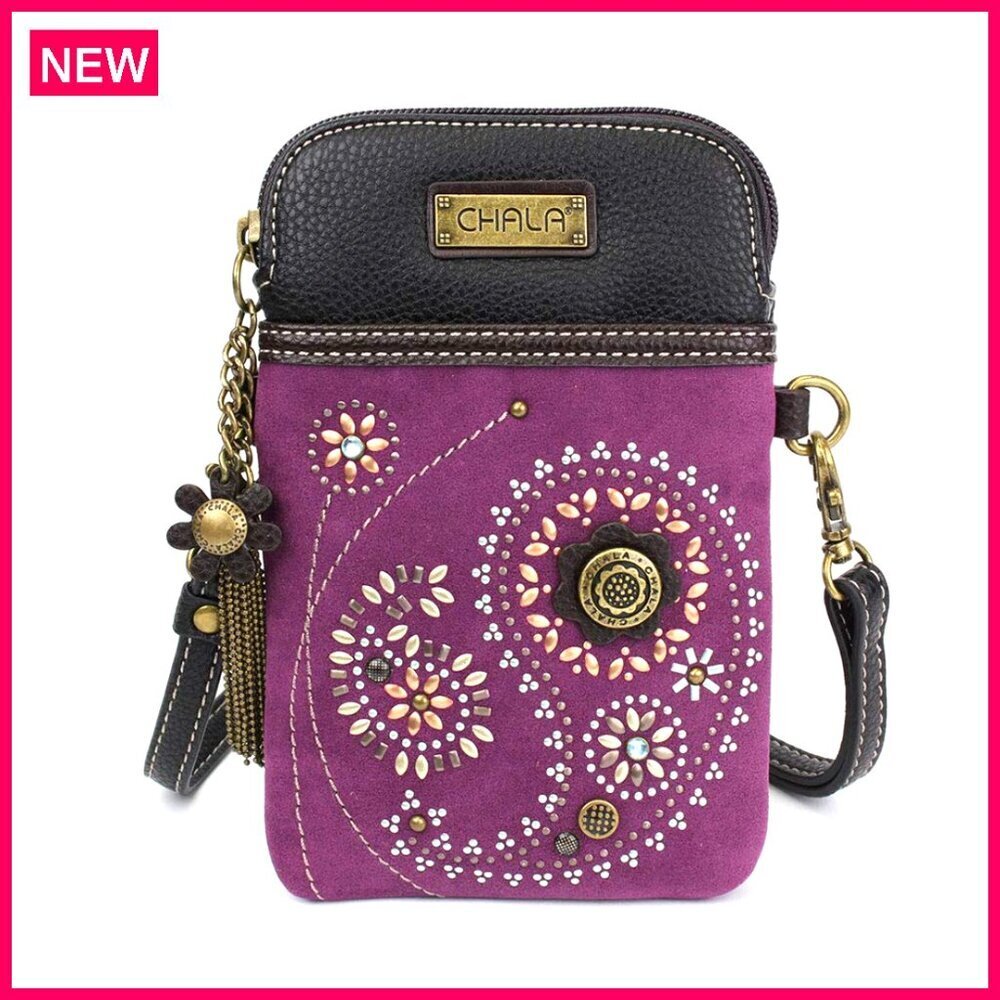 PU Leather Crossbody Cell Phone Purse with Adjustable Strap